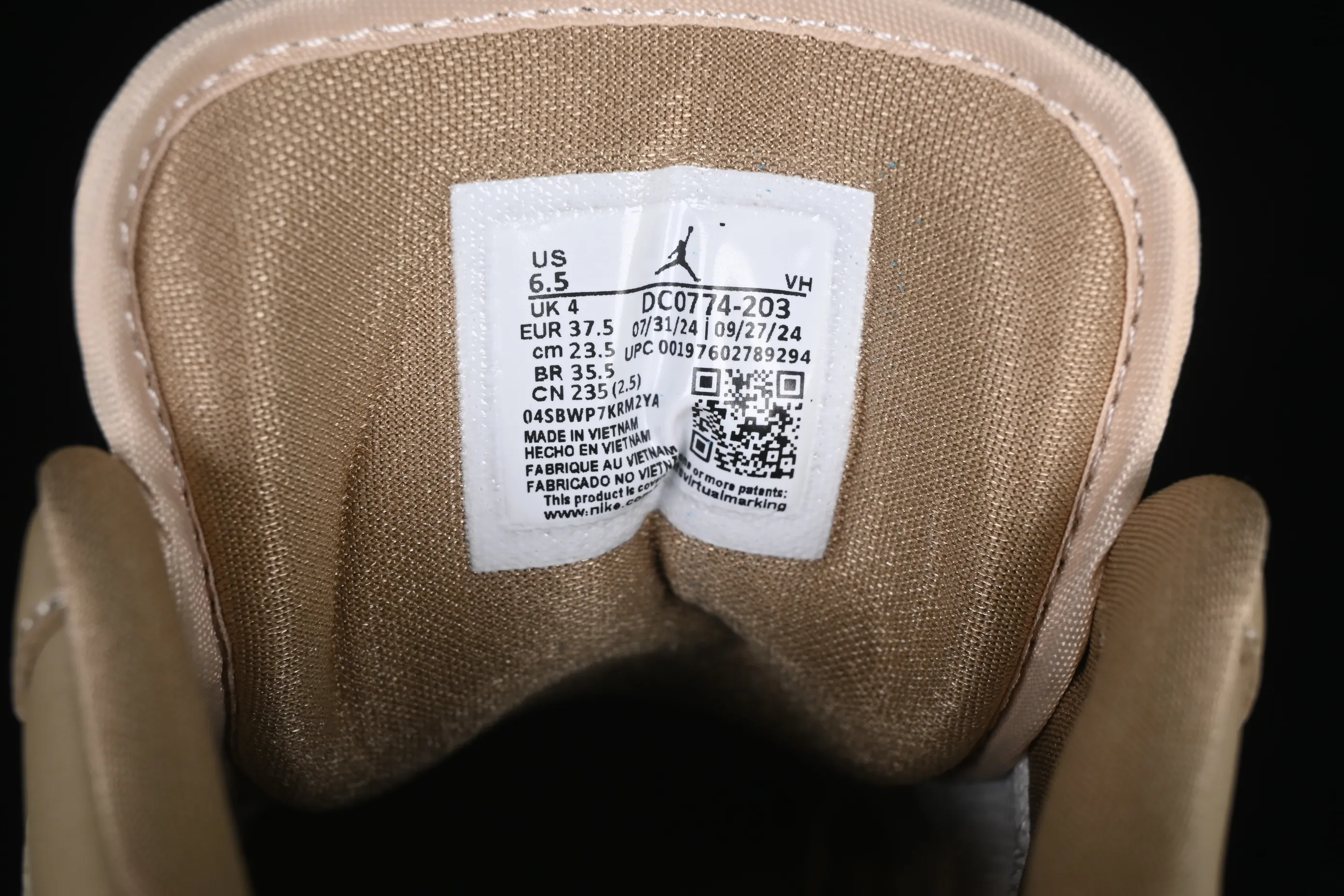 All categories Air Jordan Jordan series basketball shoes Air Jordan 1 Low Air Jordan 1 Low AJ1 Joe 1 wheat ear color low-top cultural casual sneakers DC0774-203